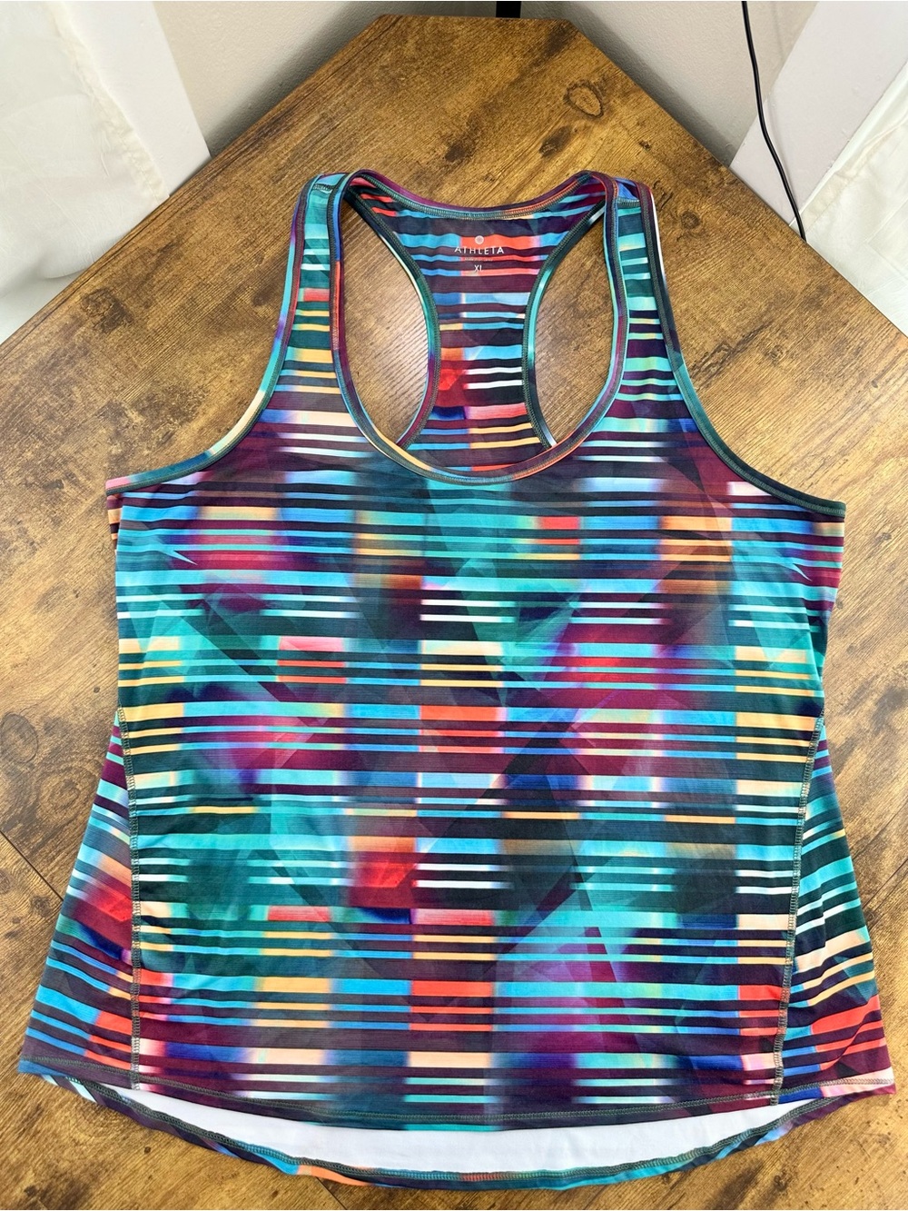 Athleta Laser Beam Chi Tank, Multi Color, XL - Picture 4 of 12